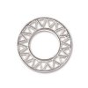 1 16mm Silver Plated Round Sunburst Circle / Link