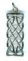 1 24x9mm Rectangle Sterling Silver Celtic Knot Pendant