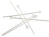 SS2905 20, 50mm 21 Gauge Sterling Silver Eyepins