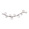 SS4167 1, 33x7mm Sterling Silver Wave with Loops Connector Bar / Link