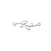 SS4171 1, 20x7mm Sterling Silver Leaf and Branch Connector Bar / Link
