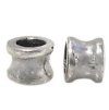 1, 5x4mm Antiqued Sterling Silver Flared Spacer Bead