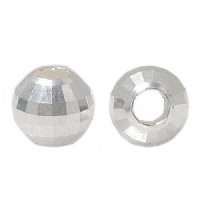 SS0690 1 6mm Round Sterling Diamond Cut Bead