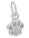 1, 9mm Sterling Silver Paw Print Charm Pendant