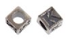 Sterling Silver Alphabet Bead "K"