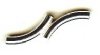 SS9424 Sterling Silver 1 14x2mm Double Curved Tube