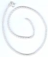 SS35183 24 inch Sterling Silver Rope Chain Necklace