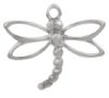 1 12x8mm Sterling Silver Dragonfly Charm Pendant