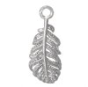 1 17x6mm Sterling Silver Feather Charm Pendant