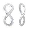 1 15.5x6.5mm Sterling Silver Infinity Link