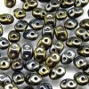 DUO-21415 10 Grams Jet Brown Iris 2.5x5mm Superduo Beads