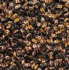 DUO-27101 - 10 Grams Jet Half Capri Gold 2.5x5mm Superduo Beads