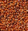 DUO-27133 - 10 Grams Jet & Full Capri Gold 2.5x5mm Superduo Beads