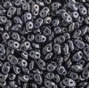 DUO-14400 - 10 Grams Jet Hematite 2.5x5mm Superduo Beads