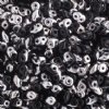 10 Grams Jet Labrador Half Coat 2.5x5mm Superduo Beads