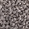 DUO-81002 10 Grams Opaque Jet Silver Paste Lustre 2.5x5mm Superduo Beads