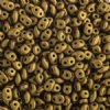 DUO-01720 10 Grams Matte Crystal Bronze / Olive Aztec Gold 2.5x5mm Superduo Beads