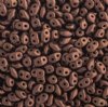 DUO-84415 10 Grams Opaque Matte Jet Bronze  2.5x5mm Superduo Beads