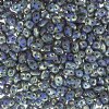 DUO533050 - 10 Grams Opaque Blue Picasso 2.5x5mm Superduo Beads