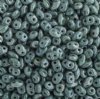 DUO-14459 - 10 Grams Opaque Chalk Green Lustre 2.5x5mm Superduo Beads