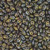 DUO553410 - 10 Grams Opaque Green Picasso 2.5x5mm Superduo Beads