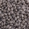 10 Grams Opaque Grey Lustre 2.5x5mm Superduo Beads