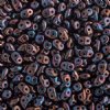 10 Grams Opaque Jet Iris Lustre 2.5x5mm Superduo Beads