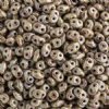 10 Grams Opaque Marble Lustre Gold 2.5x5mm Superduo Beads