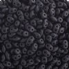 DUO-84110 10 Grams Matte Opaque Jet 2.5x5mm Superduo Beads