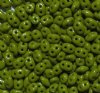 DUO-53420 - 10 Grams Opaque Medium Olive Green 2.5x5mm Superduo Beads