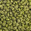 10 Grams Opaque Olivine Gold Lustre 2.5x5mm Super Duo Beads