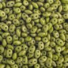 10 Grams Opaque Olivine Gold Lustre 2.5x5mm Superduo Beads