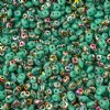 DUO-28101 10 Grams Opaque Turquoise Green Vitrail 2.5x5mm Superduo Beads