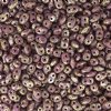 DUO523020 - 10 Grams Opaque Violet Picasso 2.5x5mm Superduo Beads