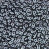 DUO525037 - 10 Grams Pastel Pearl Dark Grey Hematite 2.5x5mm Superduo Beads