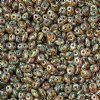 10 Grams Transparent Amber Travertine 2.5x5mm Superduo Beads