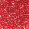 DUO590080 - 10 Grams Transparent Ruby 2.5x5mm Superduo Beads