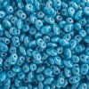 10 Grams Opaque Turquoise Blue Lustre 2.5x5mm Superduo Beads