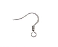10 Pairs of 16mm Flat Surgical Steel Fish Hook Earrings