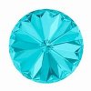 1, 14mm Light Turquoise Silver Foil Back Swarovski Rivoli Stone