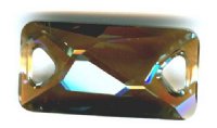 1 18x9mm Bronze Shade Swarovski Space Cut Sew On Rectangle