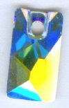 1 12.5x7mm Swarovski Crystal AB Pendular Lochrose 