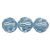 10 4mm Round Aqua Swarovski Beads 
