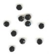 10 4mm Round Swarovski Jet Hematite