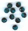 10 6mm Round Crystal Blend Burgundy and Blue Zircon Swarovski Beads 