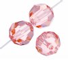 10 6mm Round Light Rose Swarovski Beads