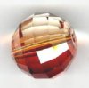 1 16mm Round Chessboard Swarovski Beads - Red Magma