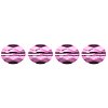 2, 8x6mm Rose Swarovski Mini Oval Beads
