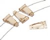 1 13x7mm Swarovski Crystal Golden Shadow Keystone