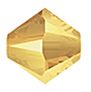 25 4mm Metallic Sunshine Swarovski Bicone Beads
